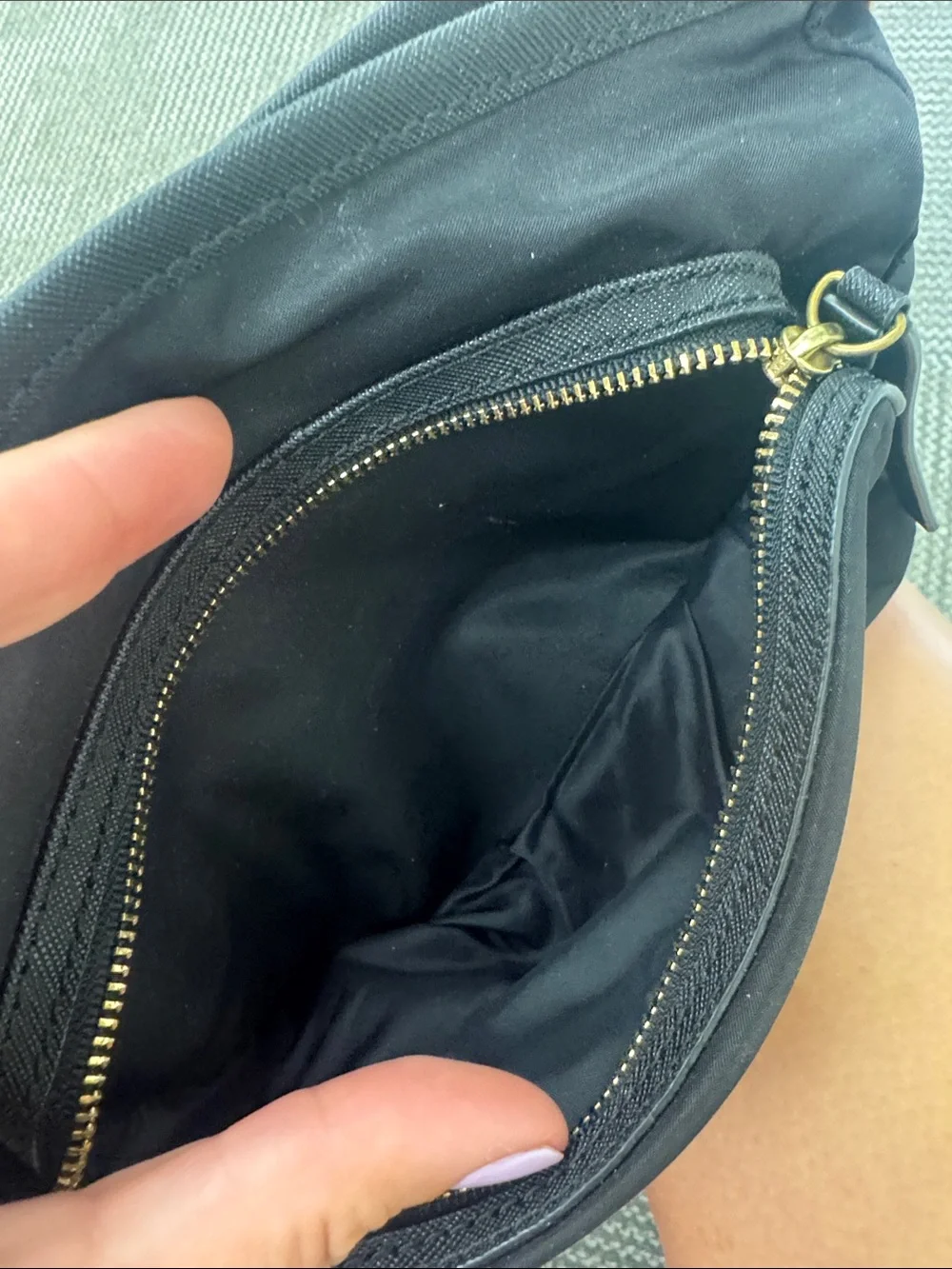 Tory Burch Scout Nylon and Leather Crossbody Black Purse